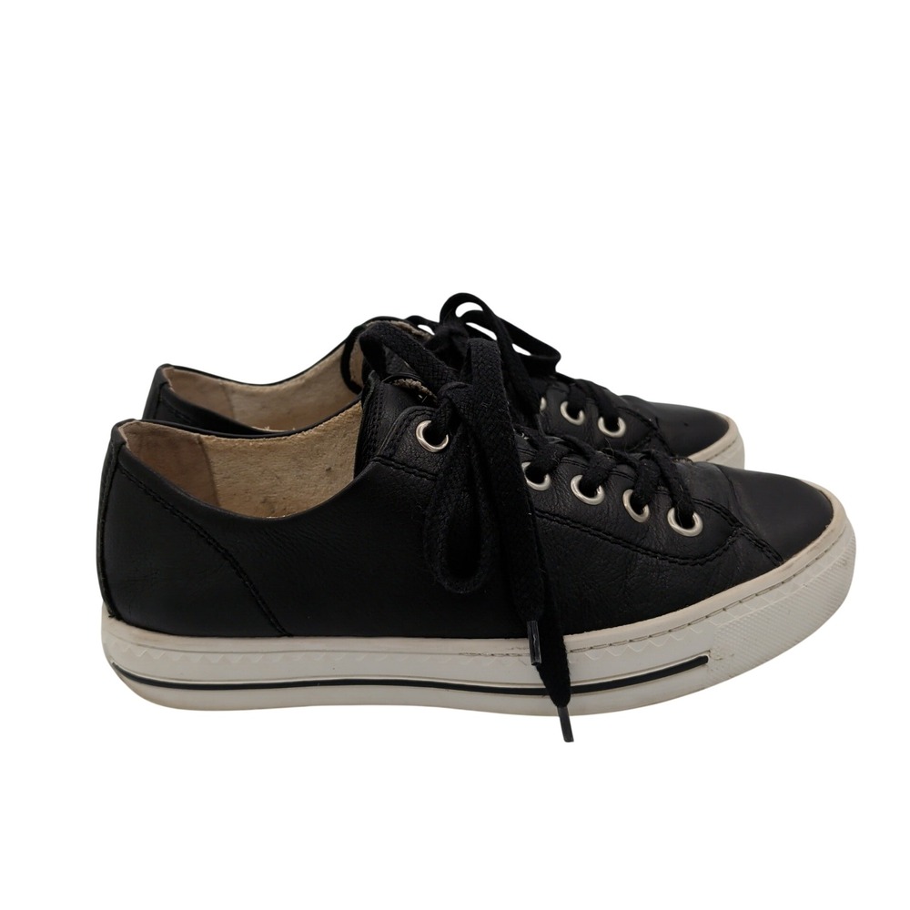 Paul Green Hadley Black Leather Low Top Platform Sneakers US Womens 11 UK 8.5